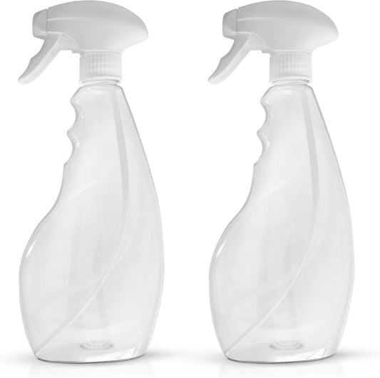 SPRAYZ 17oz Spray Bottles - Durable Trigger Sprayer for Cleaning, Gardening & Hair | Clear Plastic, Refillable