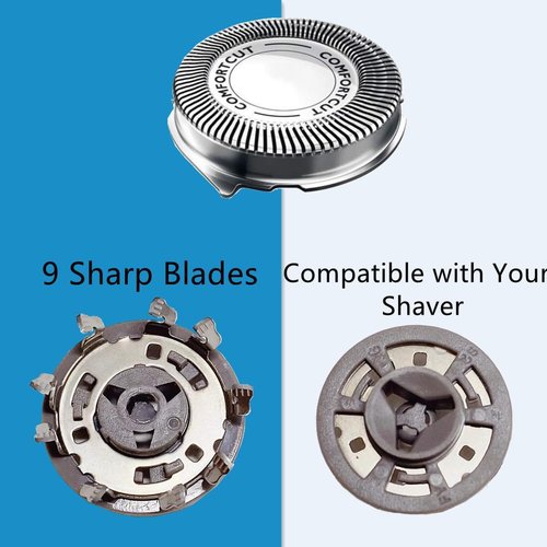 BECHY SH30 Replacement Heads - Compatible Philips Norelco Shaver ComfortCut Blades | Fits Series 3000, 2000, 1000