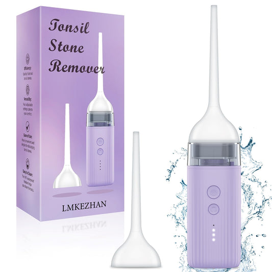 LMKEZHAN Tonsil Stone Remover, Tonsil Stone Removal Kit with 4 Levels Suction Mode, Rechargeable Tonsil Stone Vacuum, Silicone Tonsil Stone Removal Kit, IPX7 Waterproof, Tonsil Stone Remover Tool