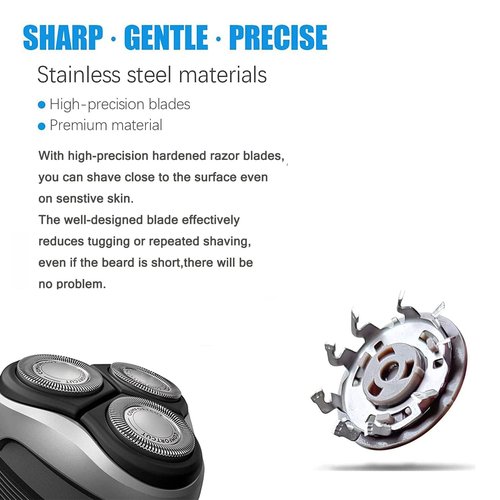 Philips Norelco SH30 Replacement Heads - Upgrade Electric Shaving Blades for Series 3000, 2000, 1000 | 6-Pack with Brushes