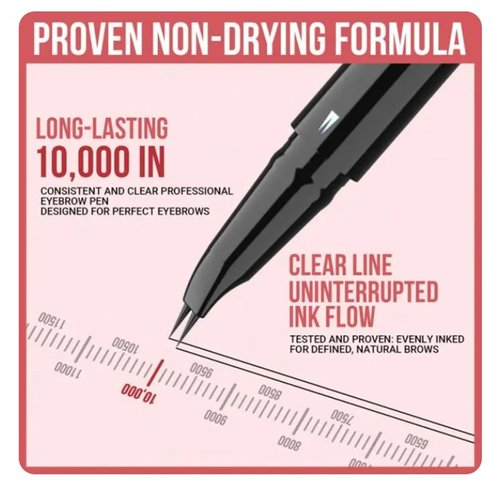 Hello Kiss Curved Eyebrow Pen, Hello Kiss Precise Liquid Brow Double Headed Ink Pen, Tatbrow Microblade Eyebrow Pen Waterproof, 3D Waterproof Microblading Eyebrow Pen, Natural Brows Eyebrow Pen