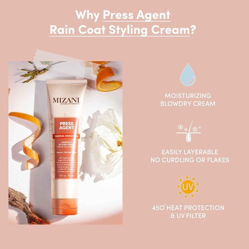 Mizani Press Agent Raincoat Styling Cream - Moisturizes & Protects Dry, Frizzy Hair with Argan Oil
