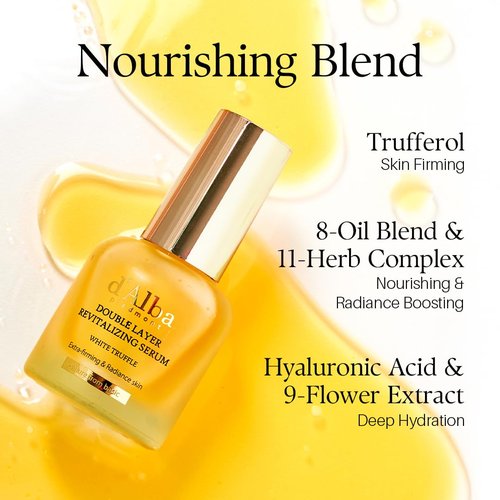 d'alba Piedmont White Truffle Revitalizing Serum - 100hr Hydration & Skin Firming (1.01 fl. oz)