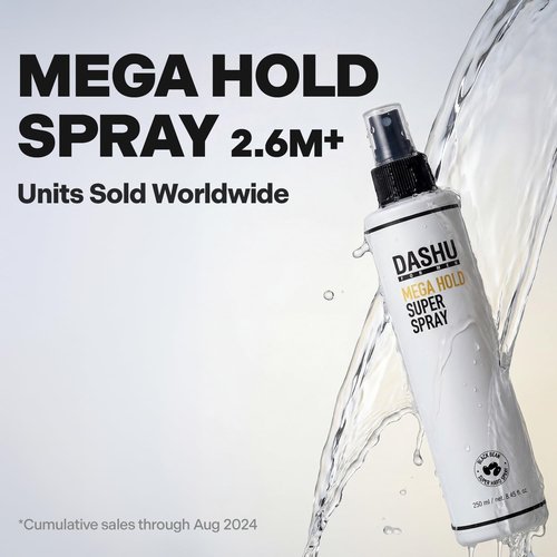 DASHU Mega Hold Super Hair Spray - Ultra-Strong Fixation for All Hair Types | 8.45 fl oz
