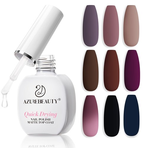 AZUREBEAUTY Nail Polish Clear, Quick Dry Long Lasting, Glossy Shine, Air Dry Formula, Smooth Finish, Natural Nail Lacquer for Manicure & Nail Art