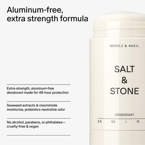 Salt & Stone Signature Scent Duo Set - 48 Hour Aluminum-Free Deodorant & Hydrating Body Mist | Neroli & Basil