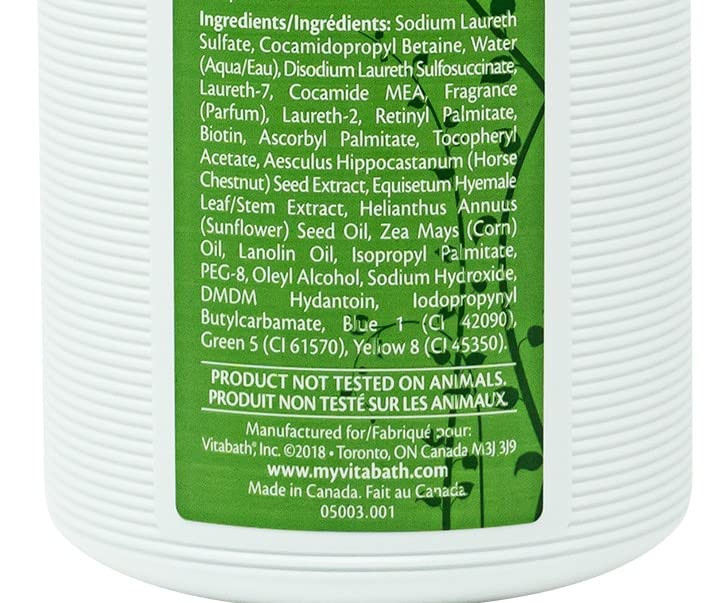 Vitabath Original Spring Green Moisturizing Bath & Shower Gel - Hydrating Body Cleanser, 10.5 oz