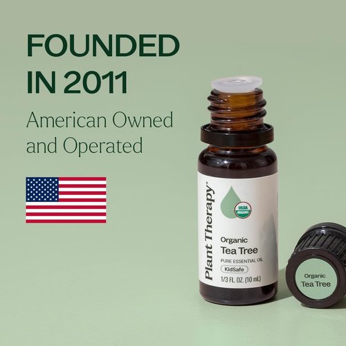 Plant Therapy Organic Tea Tree Oil - 100% Pure, USDA Certified Organic, Therapeutic Grade 10 mL