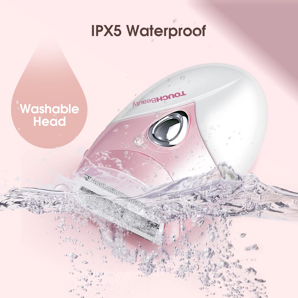 TOUCHBeauty Upgrade Electric Shaver for Women, Razor Cordless for Silky & Smooth Skin, Wet/Dry, Best for Travel (Pink)
