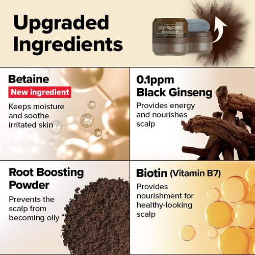 I DEW CARE Biotin Clarifying Dry Shampoo - Medium Brown Powder | Strengthening & Volumizing, Travel Size 0.25 Oz