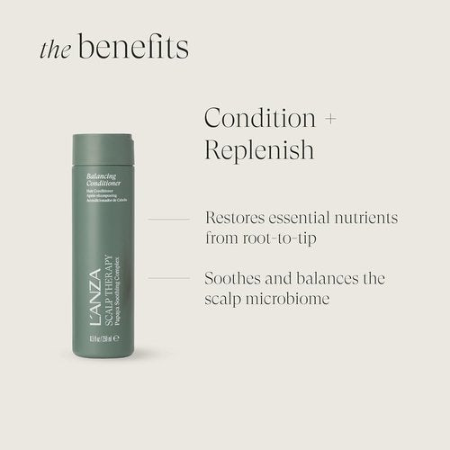 L'ANZA Scalp Therapy Balancing Conditioner - Moisturizing Formula for Oily Hair & Sensitive Scalps | 10.1 Fl Oz