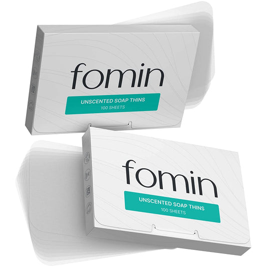 FOMIN - Antibacterial Paper Soap Sheets for Hand Washing - (200 Sheets) Unscented Portable Travel Soap Sheets, Dissolvable Camping Mini Soap, Portable Hand Soap Sheets