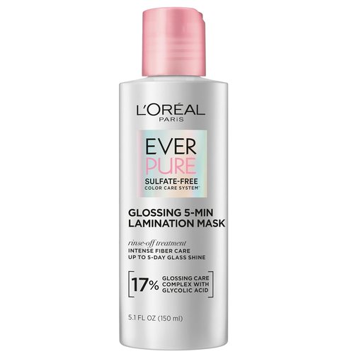 L'Oreal Paris Glossing Lamination Hair Mask - Glycolic Acid Treatment for Lasting Shine | 5.1 Fl Oz