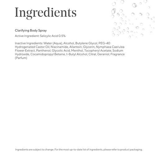 Murad Clarifying Body Spray - Salicylic Acid Treatment for Bacne & Body Acne Prevention | 6.0 oz