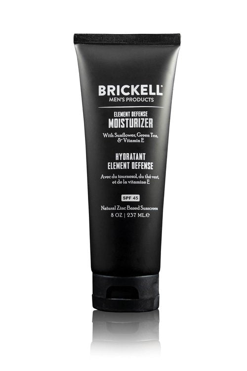 Brickell Men's Element Defense SPF 45 Moisturizer - Natural Zinc Oxide Sunscreen, Hydrates & Protects Skin, 8 oz, Unscented