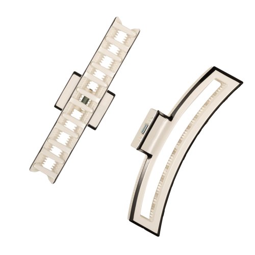 Goody Sport Forever SlideProof Rectangle Claw Clips - 4 Ct (2 Large for Thick Hair + 2 for Fine Hair), 3X Stronger, Sport-Level Grip for Workout