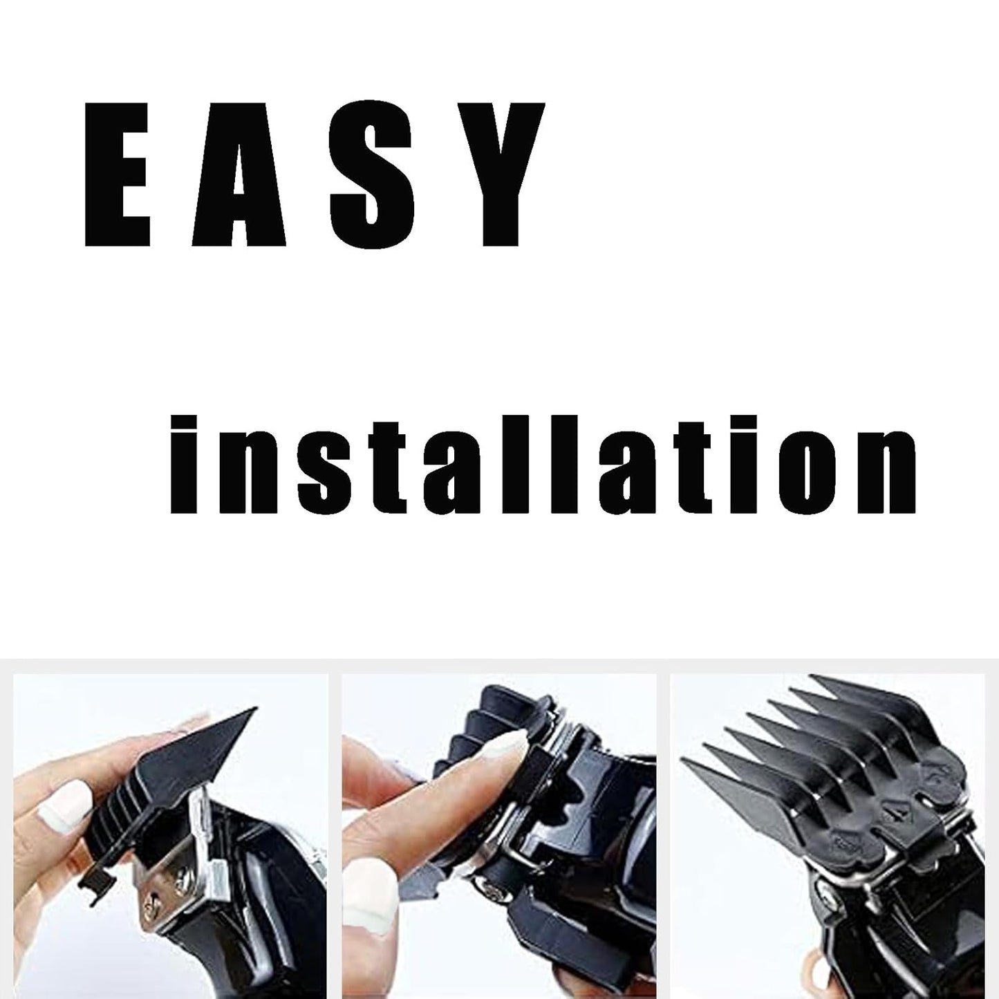 Wahl 10-Piece Clipper Guards Set - Replacement Guides (1/16" to 1") for FX870 & More | Black Organizer Included