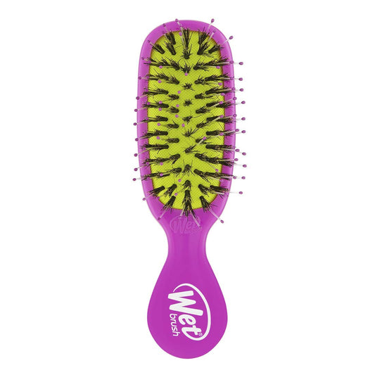 Wet Brush Mini Shine Enhancer Brush, Purple - Exclusive Ultra-soft IntelliFlex Bristles With Natural Boar Bristles for Shiny, Smooth Hair - For All Hair Types, Women and Men