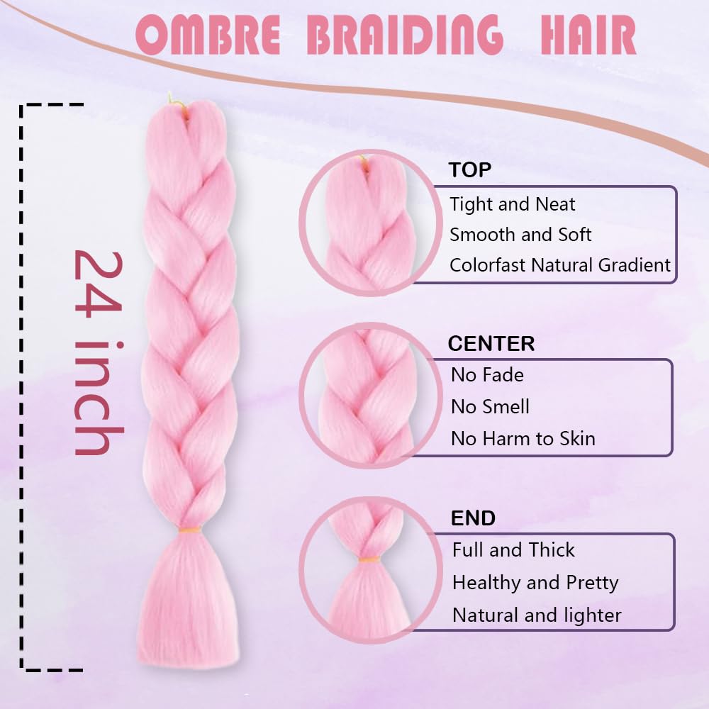 Ombre Braiding hair synthetic Crochet braids twist 24inch 3pcs/lot 100g Ombre two three tone Jumbo braid hair extensions Dreadlocks