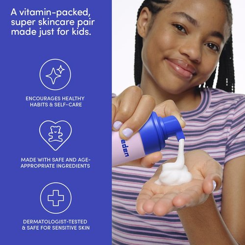 Evereden Kids Routine Bundle | Detangling Shampoo, Conditioner & Multi-Vitamin Face Wash/Cream for Ages 3+
