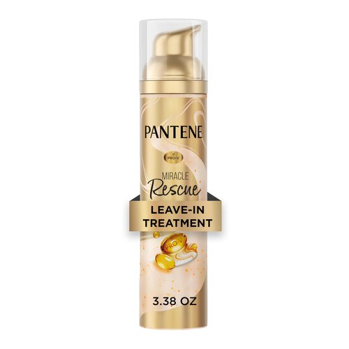 Pantene Miracle Rescue Leave-In Treatment with Pro-V Pearls, Instant Damage Repair, 3.38 oz