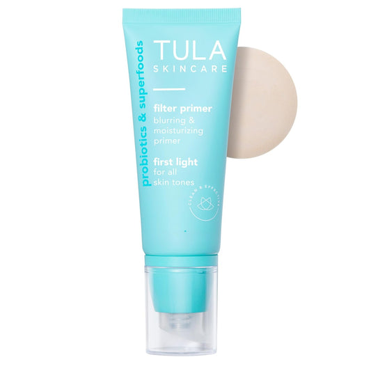TULA Skin Care Face Filter Primer - Blurring & Moisturizing, Evens Skin Tone, Hydrates & Enhances Makeup Wear