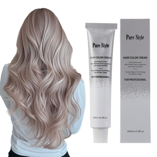 YSNSTYLE Hair Color Cream - Ammonia-Low Permanent Ash Blonde Dye | 3.4 fl oz (100ml) for Nourishing, Fade-Resistant Color