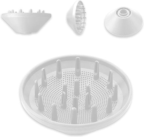 Laifen 360° Rotating Diffuser Attachment - Hair Smoothing Tool for Swift & SE Hair Dryers | White