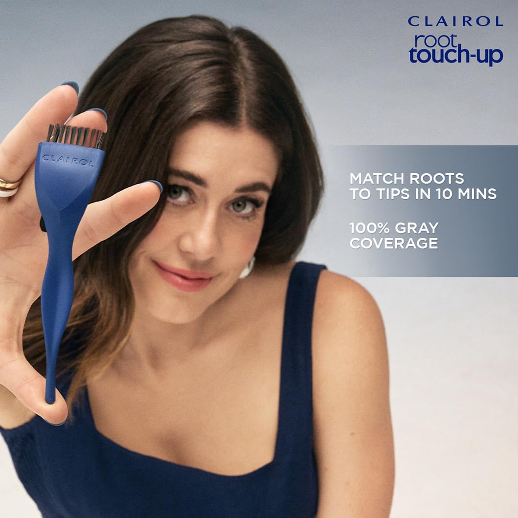 Clairol Root Touch-Up Permanent Hair Dye - 6 Light Brown Color | Pack of 2 for Effortless Coverage