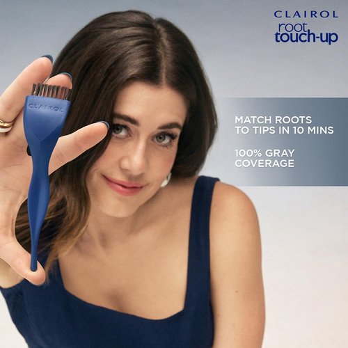 Clairol Root Touch-Up by Nice'n Easy Permanent Hair Dye, 4 Dark Brown Hair Color, Pack of 2