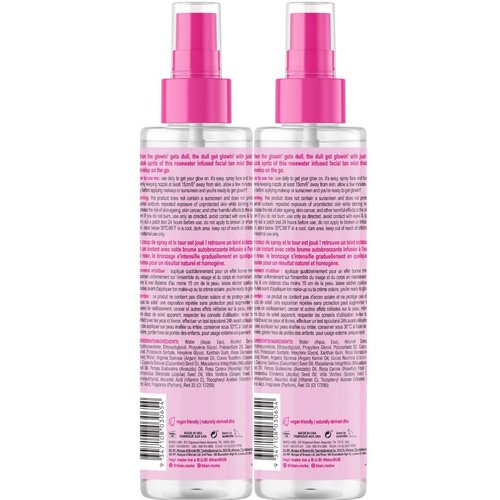 b.tan Clear Face Tan Mist Bundle - Gimme The Glow Down | Gradual Bronzing Facial Tanner Spray, 6.7 Fl Oz, Pack of 2