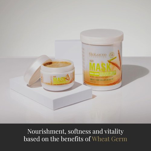 Salerm Nourishing Hair Mask - Deep Hydration & Shine - 6.74 Oz - With Wheat Germ for Damaged Hair