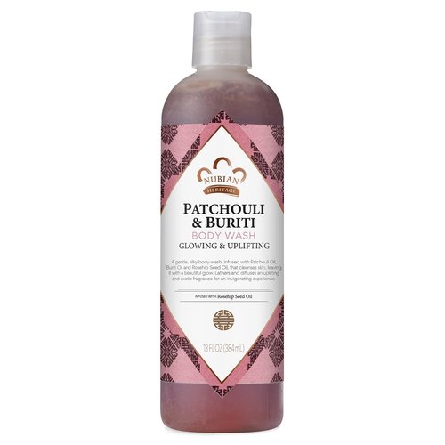 Nubian Heritage Body Wash - Toning Patchouli & Buriti Soap with Aloe Vera & Rosehip Oil | 13 Oz