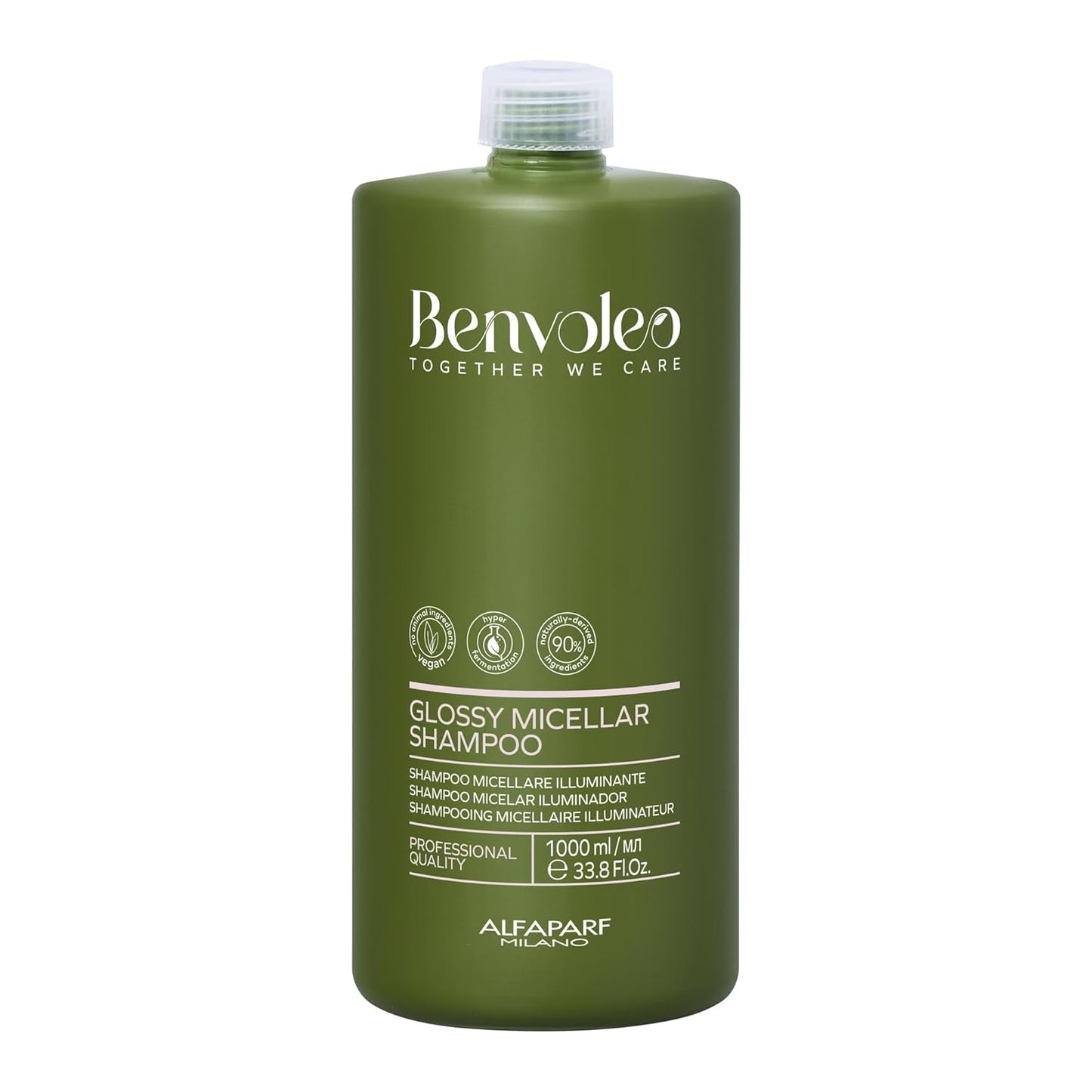 ALFAPARF MILANO Benvoleo Glossy Micellar Shampoo - Vegan, Sulfate-Free Formula for Dull Hair - 33.8 Fl. Oz.