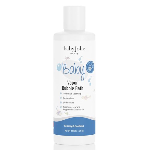 Baby Jolie Vapor Bubble Bath - Aromatherapy for Stuffy Nose & Cough Relief | Natural Essential Oils, 7.5 oz