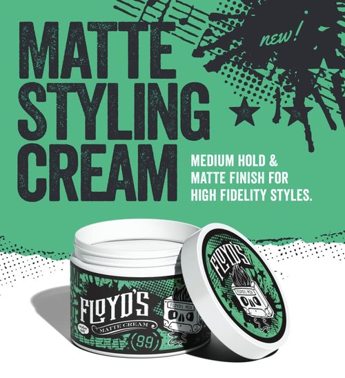 Floyd's Matte Styling Cream - Medium Hold with Matte Finish | 4 oz for Effortless Styling