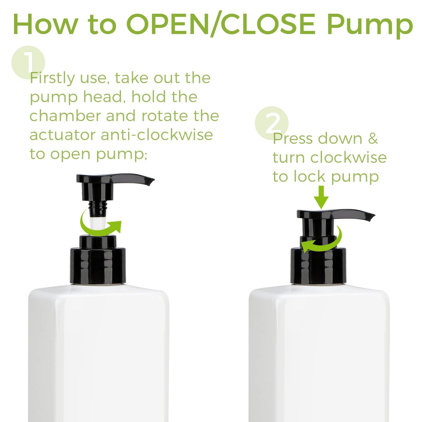 Suream 3Pack Empty Plastic Bottles with Pump, 16.9oz Refillable Shampoo Bottles for Shower, Lotion Press Dispenser, White Countertop Container for Shampoo, Conditioner, Body Soap, Hand Sanitizer, Oil