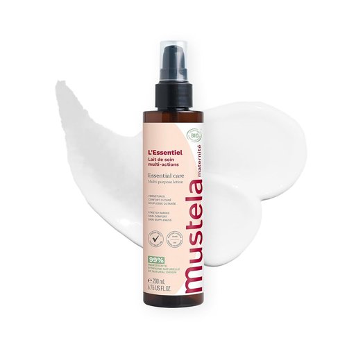 Mustela Certified Organic Maternity Lotion - Multi-Purpose Care for Pregnancy & Postpartum - Stretch Marks & Skin Comfort - Unscented & Safe for Moms and Babies