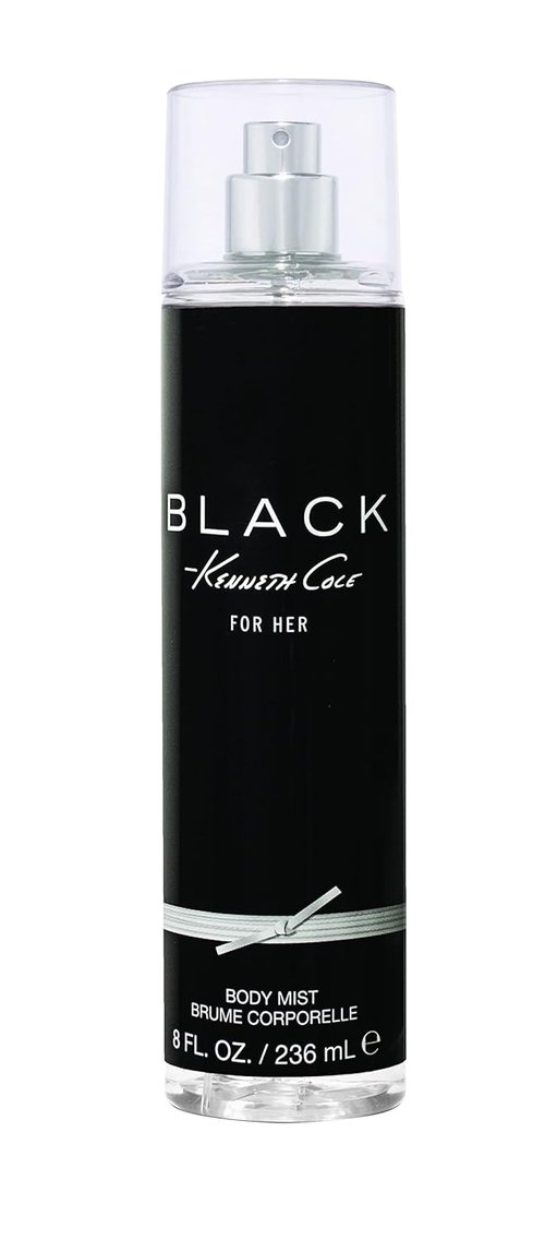 Kenneth Cole Black For Her Body Spray Mist - Floral, Citrus & Sandalwood Scent | 8 Fl Oz Feminine Fragrance