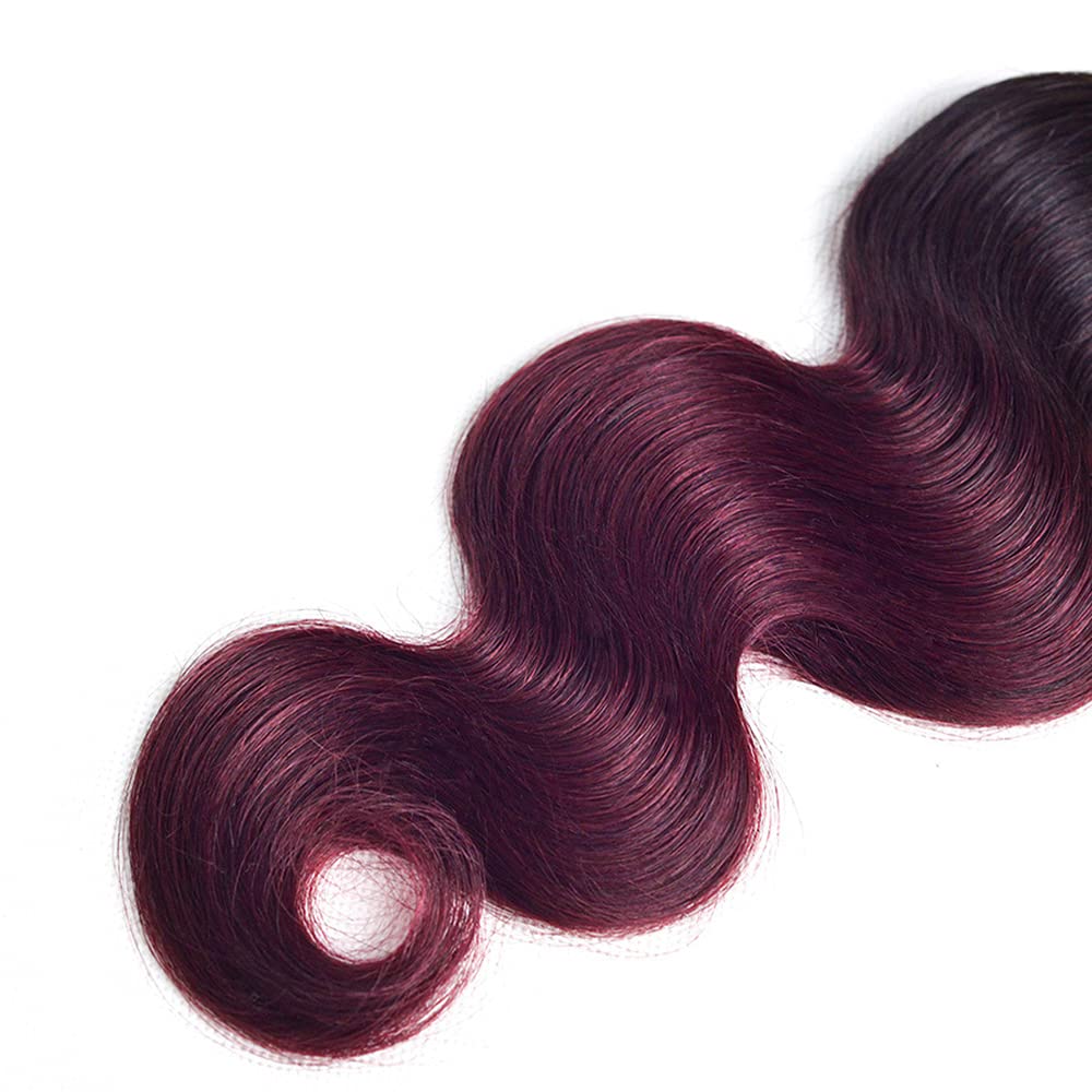 Burgundy Human Hair Bundles 1b99j Body Wave Bundles Brazilian Virgin Remy Hair 3 Bundles 12 14 16 Inch Dark Burgundy Body Wave Bundles Soft Hair Extensions Red Human Hair Bundles