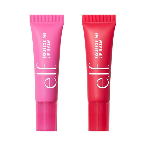 e.l.f. Squeeze Me More Lip Balm Duo - Moisturizing Sheer Tint with Hyaluronic Acid | Vegan Cherry & Bubblegum