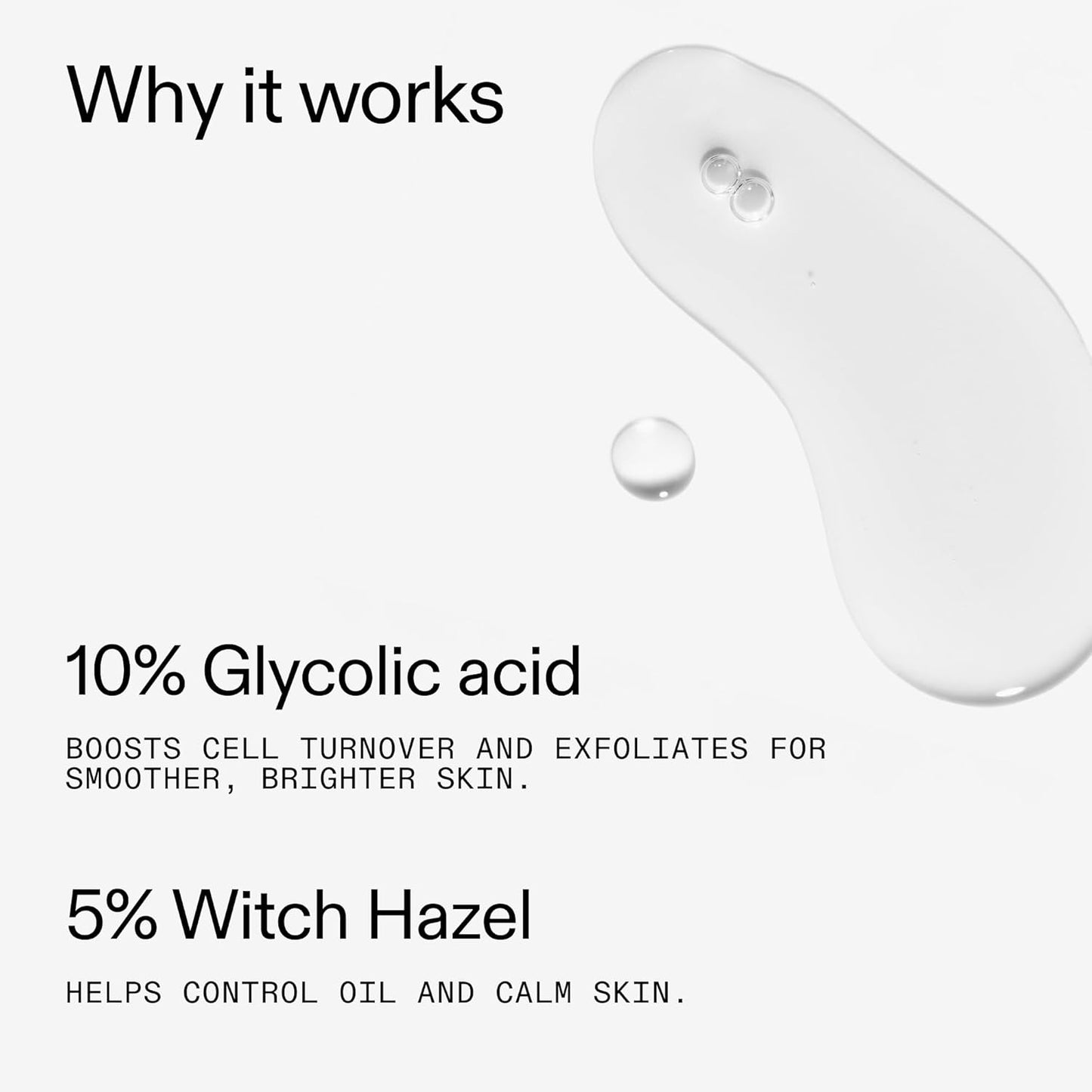 The INKEY List 10% Glycolic Acid Toner - Pore Minimizing & Brightening Formula | 3.4 Fl Oz, Vegan Friendly