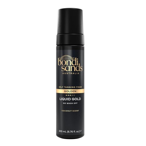 Bondi Sands Liquid Gold Self Tanning Foam - Lightweight, Quick-Dry Formula with Argan Oil for Streak-Free Tan | 6.76 Oz/200 mL