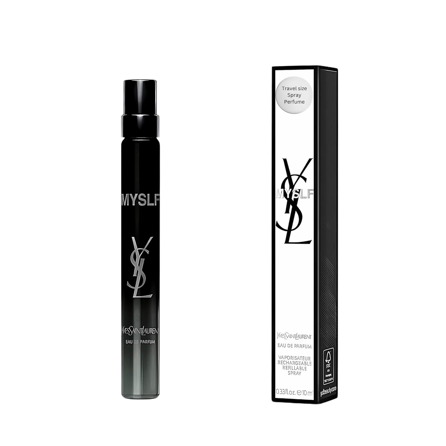 Yves Saint Laurent MYSLF Women's Perfume EDP Travel Spray - 0.33 oz (10 ml) | Elegant Fragrance