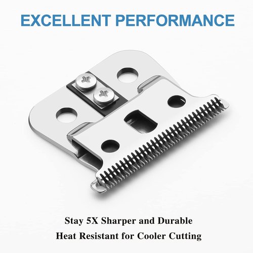 Andis T Outliner Blades - 2 Pack Silver Steel Replacement Blades for GTX Trimmer | Compatible with #04710 & #04521