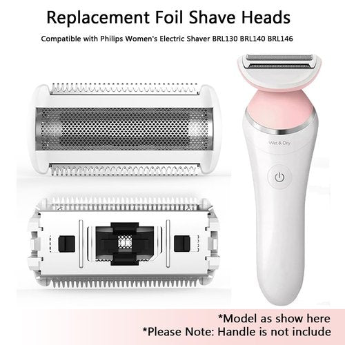 Philips BRL140 Replacement Shaver Foil Head - 2 Pack for Women's Electric Shaver, Wet & Dry Compatibility