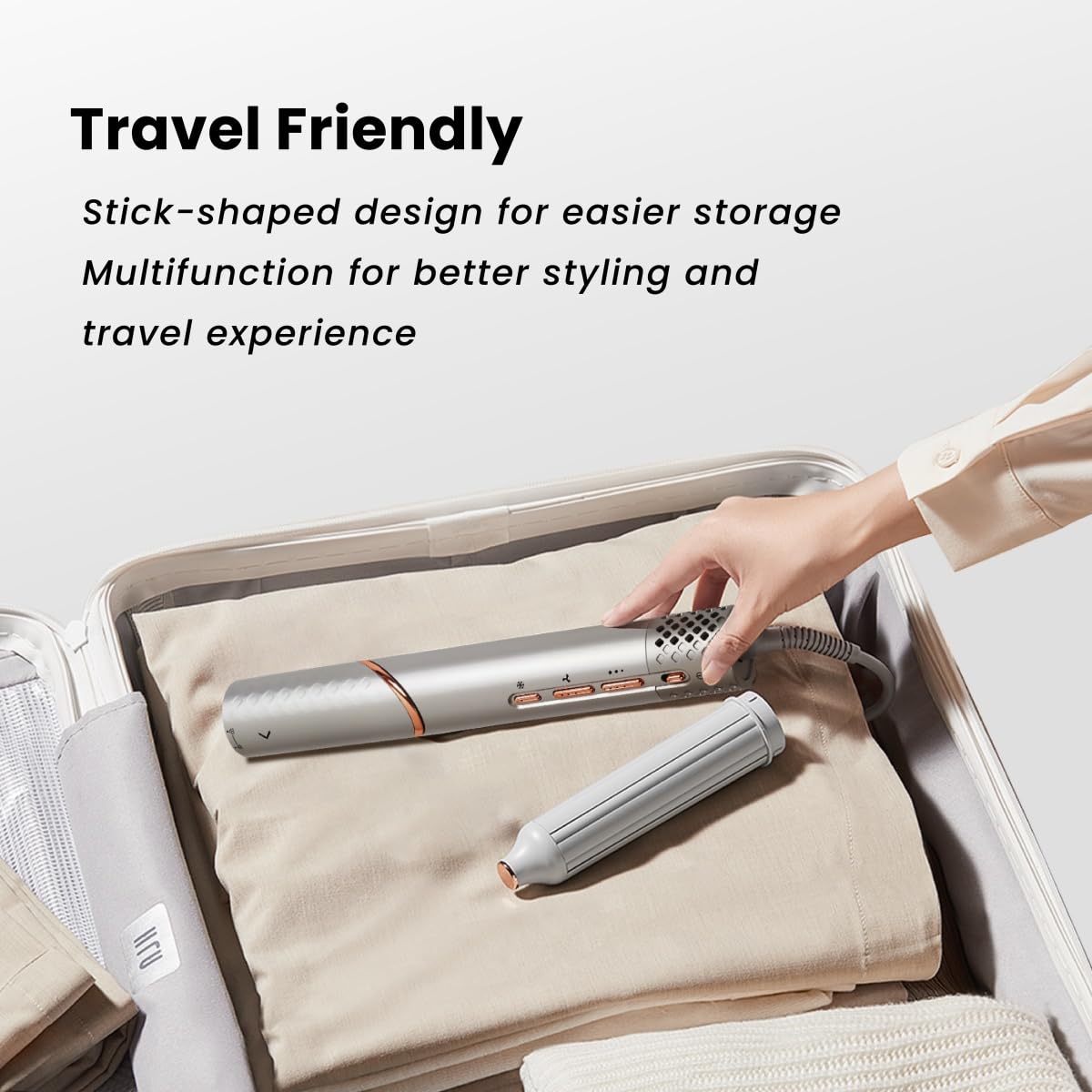 GLAMUP 5-in-1 Flexible Styler Multi Air Wrap Hair Styler - Advanced High-Speed Hair Dryer, Magic Styler with Tight Grip, Perfect for Travel, Fast Drying, No Heat Damage, Gift Set