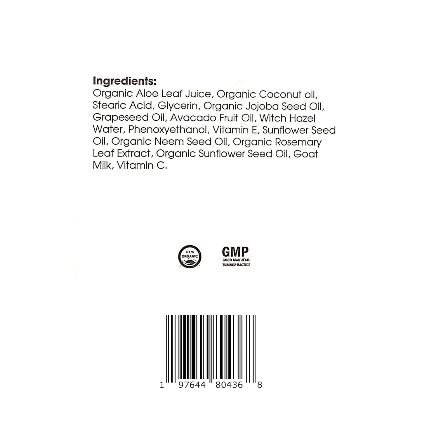ZOE Goat Milk Moisturizer – Hydrating & Soothing Face Cream with Aloe, Jojoba & Vitamins | Organic & Cruelty-Free