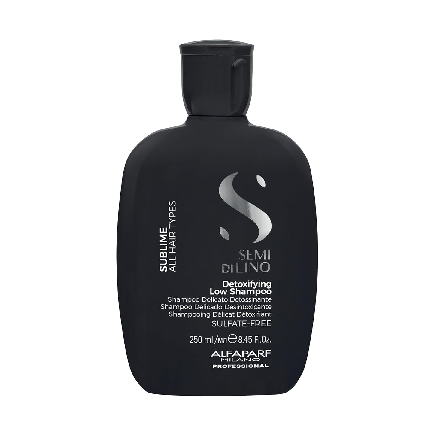 ALFAPARF MILANO Semi Di Lino Detox Shampoo - Sulfate-Free Deep Cleanser for Product Buildup & Hard Water