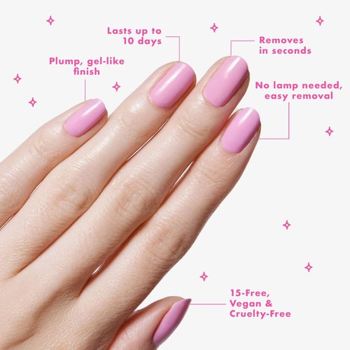 Olive & June Long Lasting Mani System Set - Complete At-Home Nail Kit with Tools, The Poppy, Cuticle Serum & Top Coat | Vegan & Cruelty-Free
